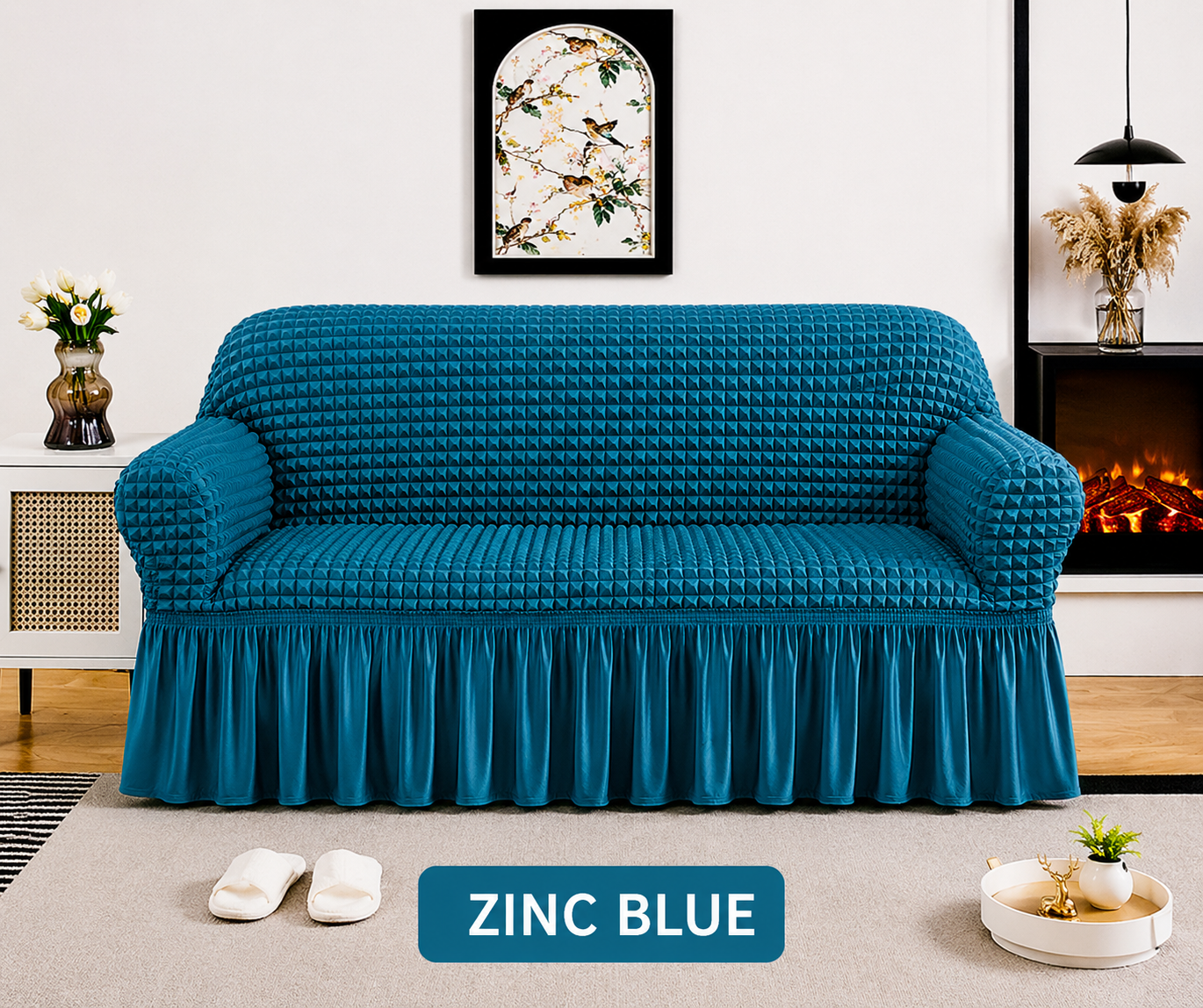 Frill Style Bubble Stuff Sofa Cover