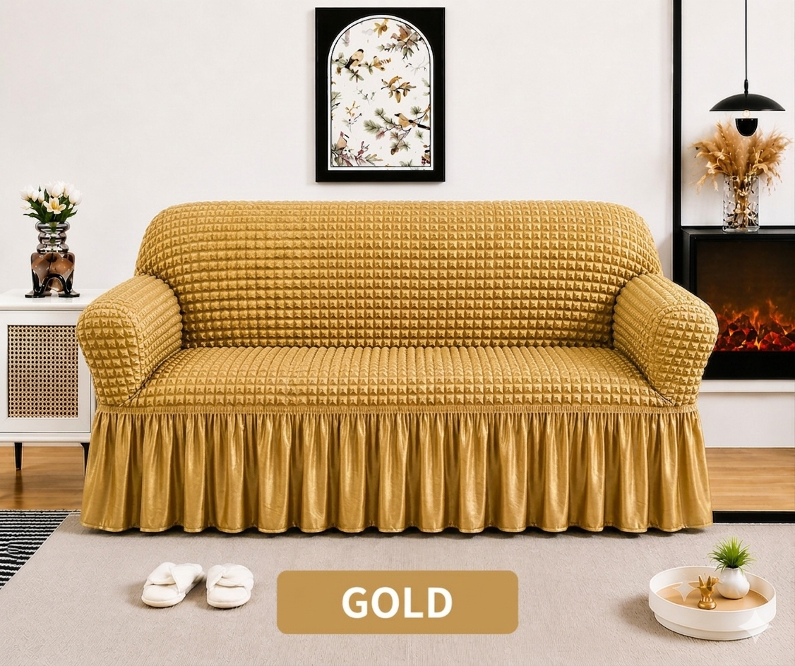 Frill Style Bubble Stuff Sofa Cover