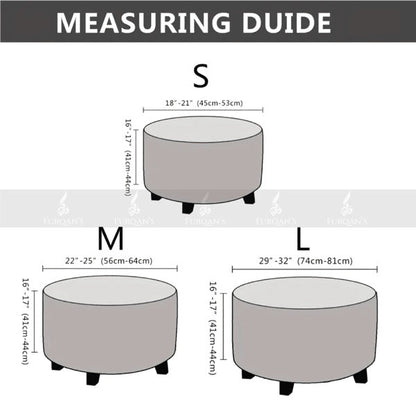 Round Bubble Stuff Fitted Stool Cover (Beige Color)