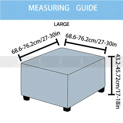 Square Bubble Stuff Fitted Stool Cover (Blue Color)