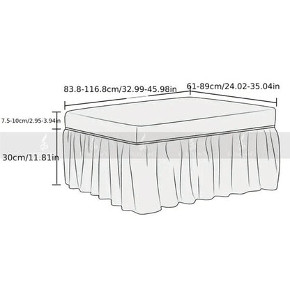 Square Bubble Stuff Frill Style Puffy Cover (Blue Color)