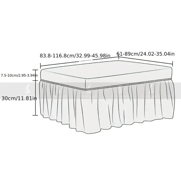 Square Bubble Stuff Frill Style Puffy Cover (Brown Color)