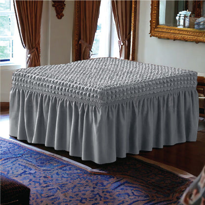 Square Bubble Stuff Frill Style Puffy Cover (Grey Color)