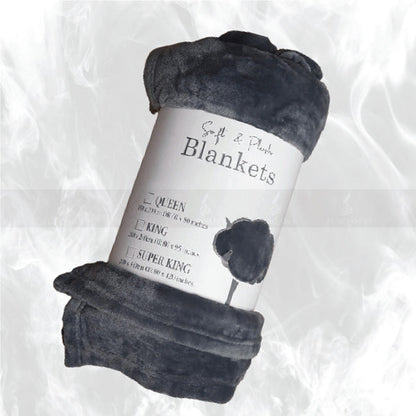 Super Soft AC Fleece Blanket (Dark Grey Color)