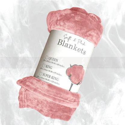 Super Soft AC Fleece Blanket (Dusky Rose Color)