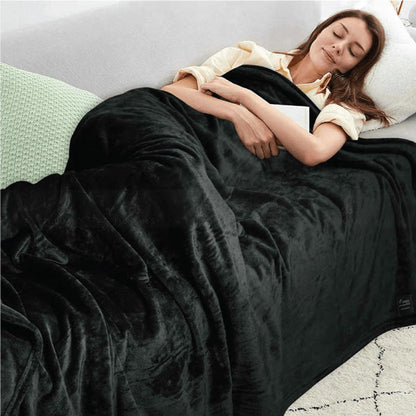 Super Soft AC Fleece Blanket (Black Color)