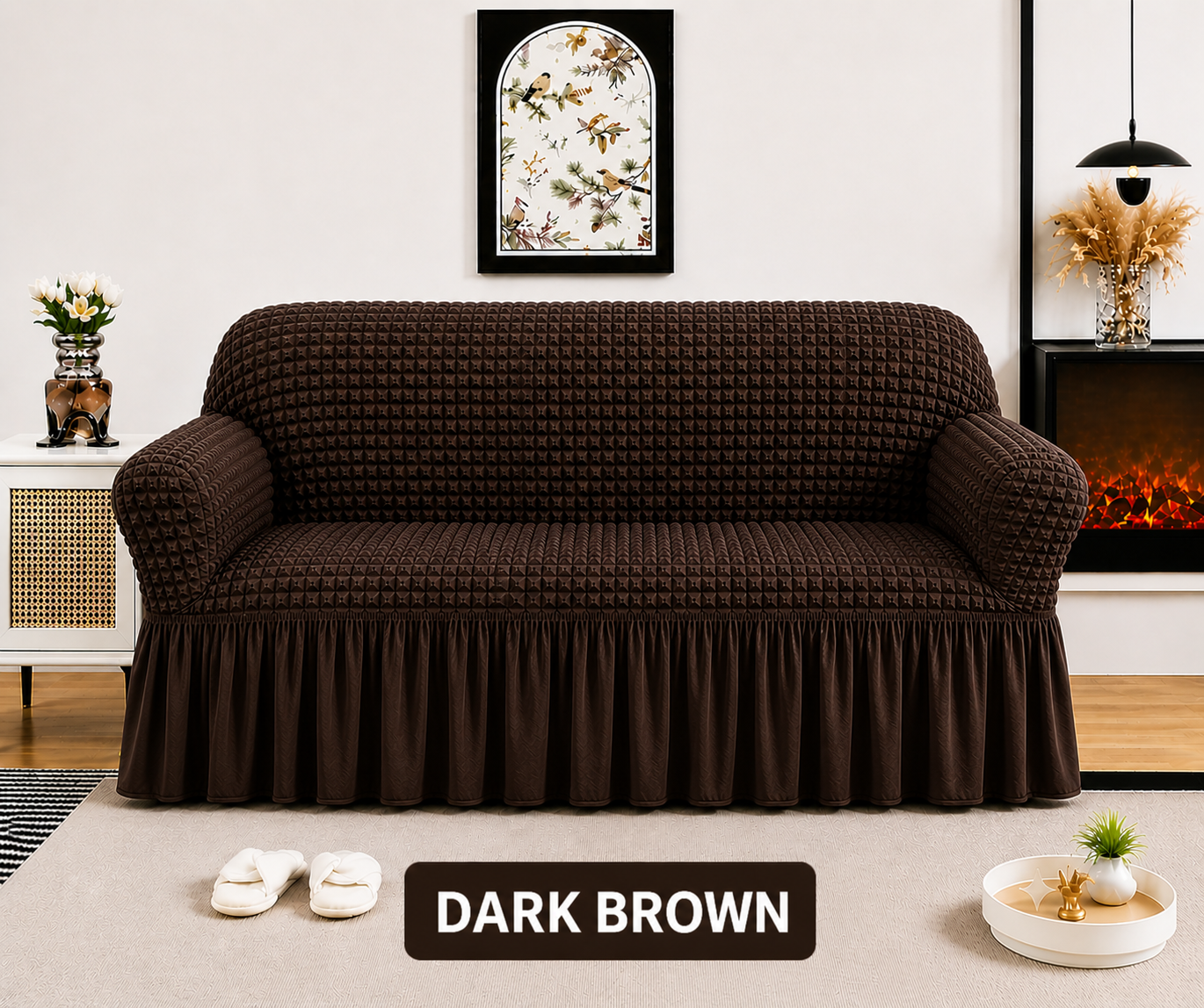 Frill Style Bubble Stuff Sofa Cover