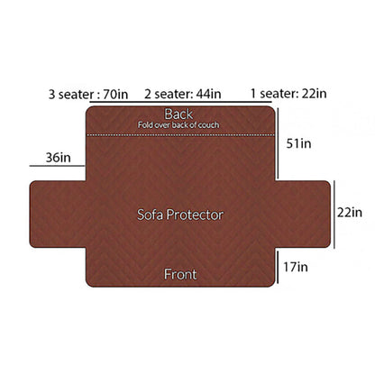 Cotton Quilted Sofa Cover – Maroon Color